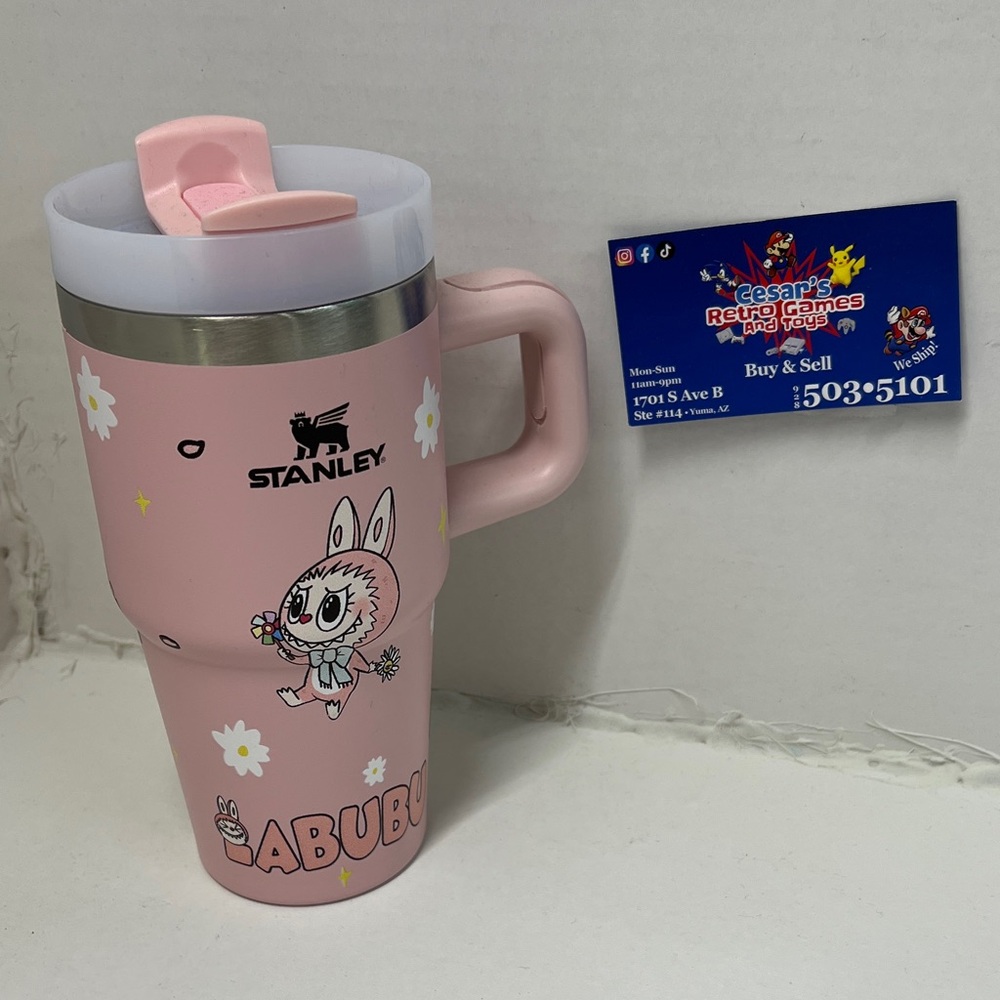 Labubu Stanley Pink Character Floral Mug
